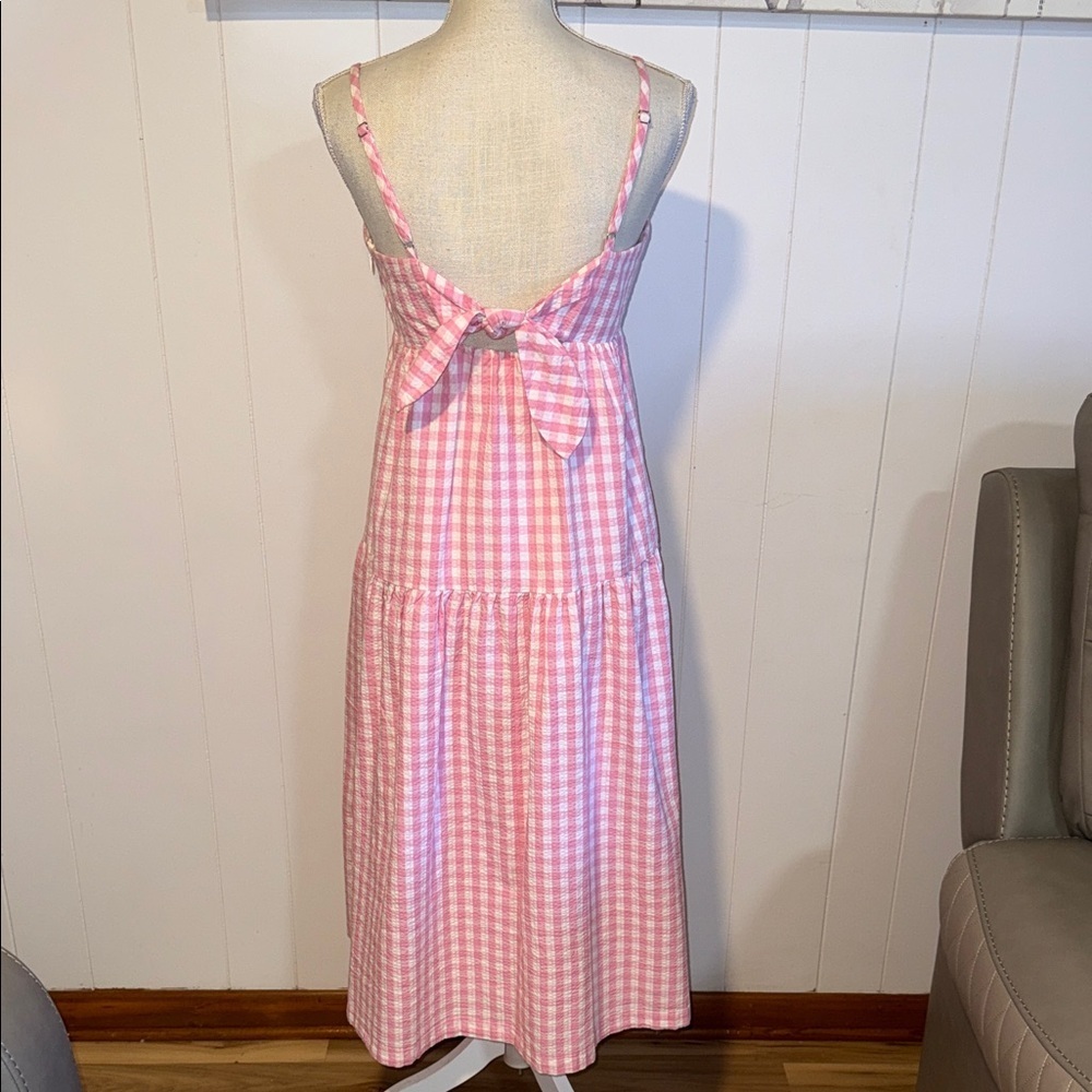 J. Crew Pink Checkered Maxi Dress - Picture 2 of 9